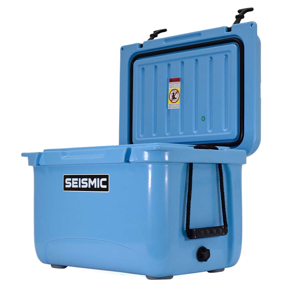 Blue 37 Quart Hard Cooler Rotomolded Construction | Seismic Audio