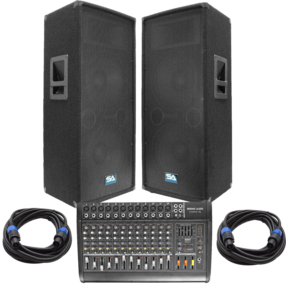 Seismic Audio Used Powered Floor Monitors 10 Inch Powered Floor