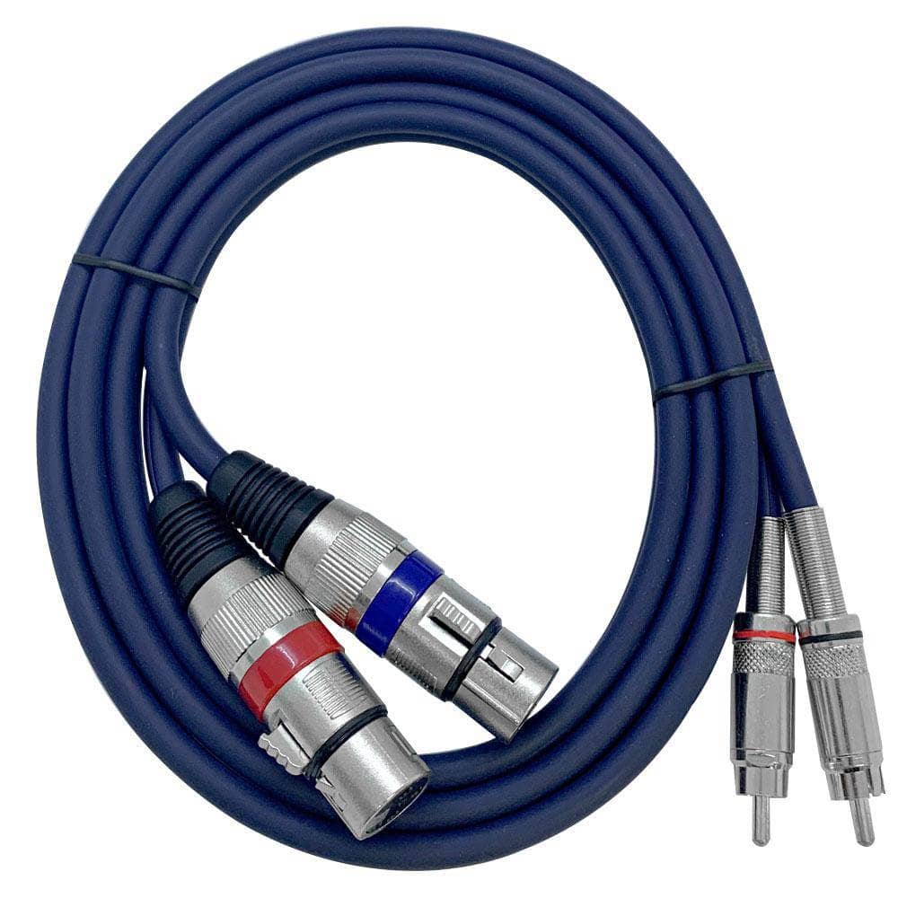Câble Audio Double XLR Mâle Vers RCA Mâle - 1 Mètre - Connexion Stéréo Hi-Fi Pour équipement Professionnel