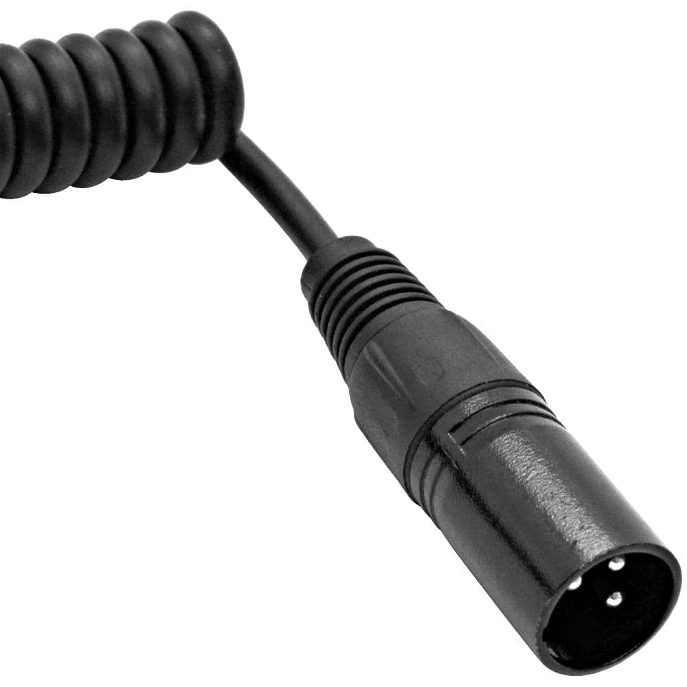 coiled mic cable for andoer fish pole SACX-3 - 3 ft Coiled XLR Microphone Cable