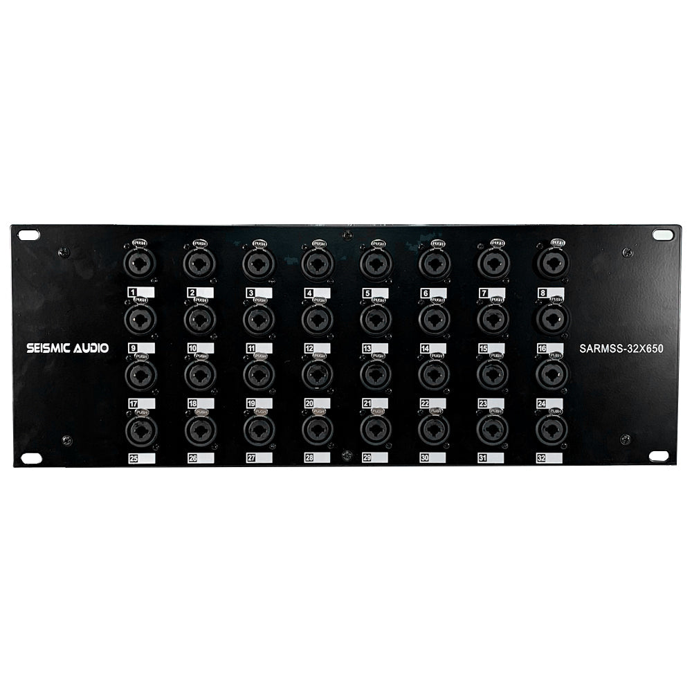 32 Channel Rack Mount XLR TRS Combo Splitter Snake Cable | 6 Foot
