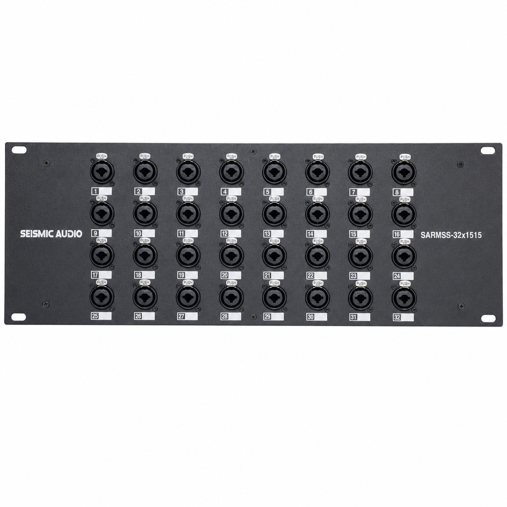 Rack Mountable 32 Channel XLR TRS Combo Send Splitter Snake with