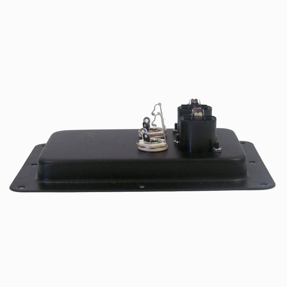 2) Two Black Metal Speaker Jack Plates for Dual Large SpeakOn NL8MPR, NL4MPR