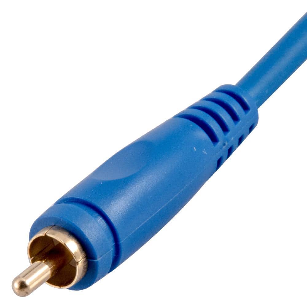 25 Foot Blue RCA Male to RCA Female Audio Extension Cable | Gold 25 Foot Blue RCA Male to RCA Female Audio Extension Cable | Gold