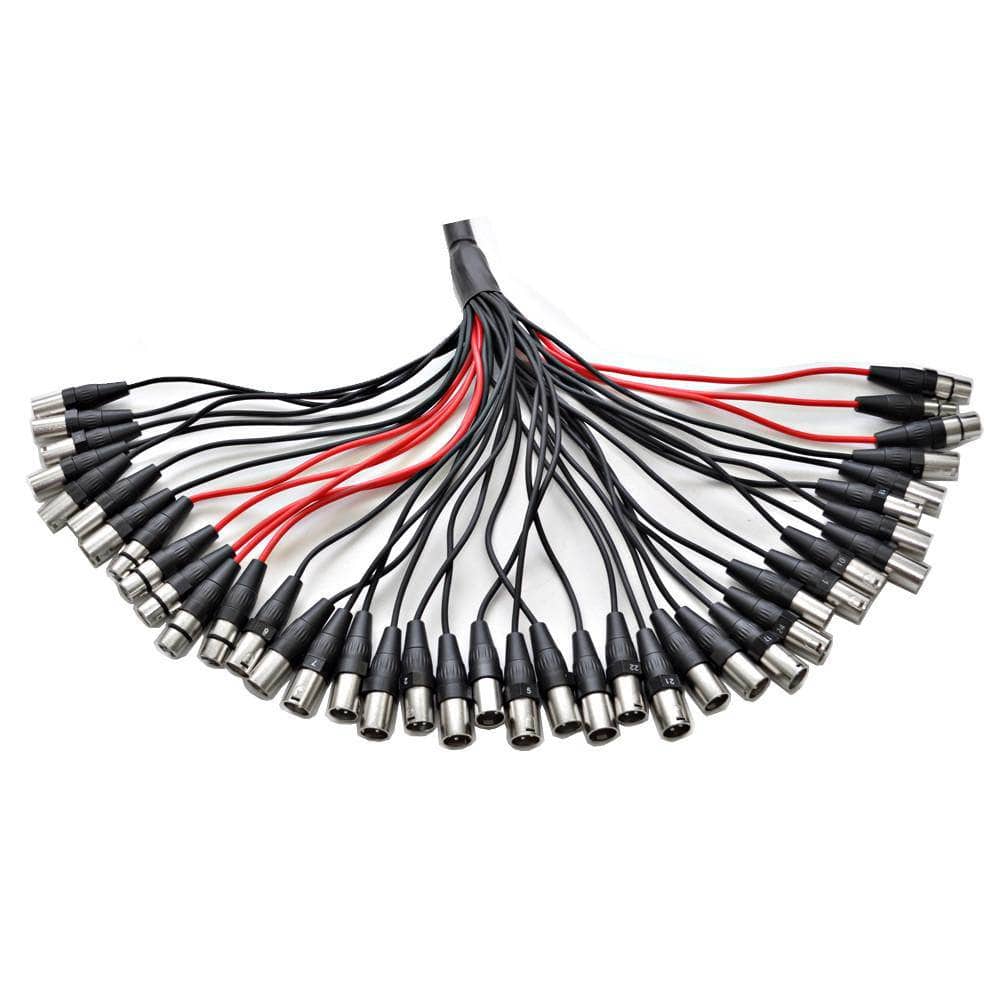 32 Channel XLR Low Profile Snake Cable with Stage Box | 8 Channel