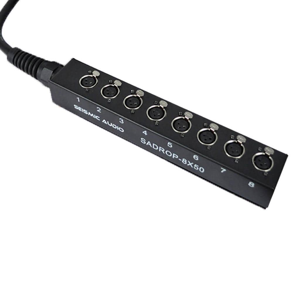 8 Channel Drop Snake Cable - 50 Foot | Seismic Audio