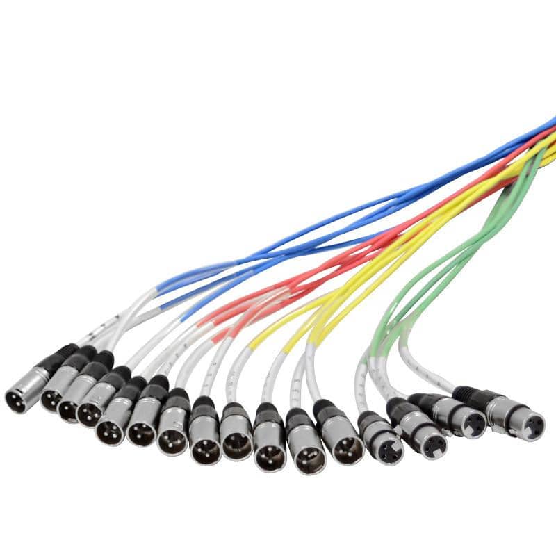 Seismic Audio 12x4 XLR Snake Cable – 50 Ft, Low Profile Circuit Board For Live Sound