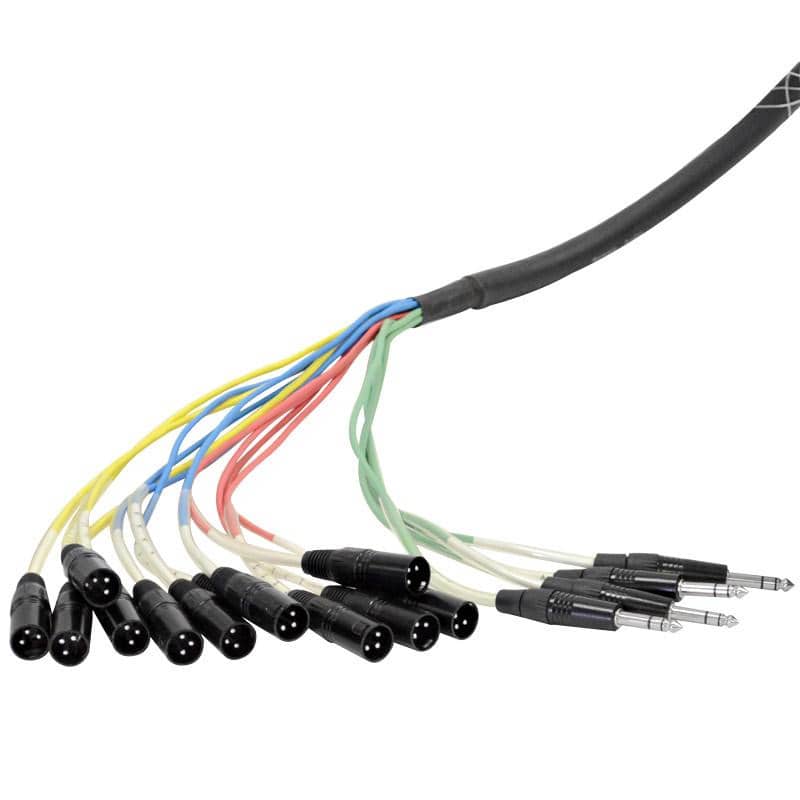 XLR Audio Snake Cable Stage Box TRS 1/4 Returns 12, 16, 24 Channel 50