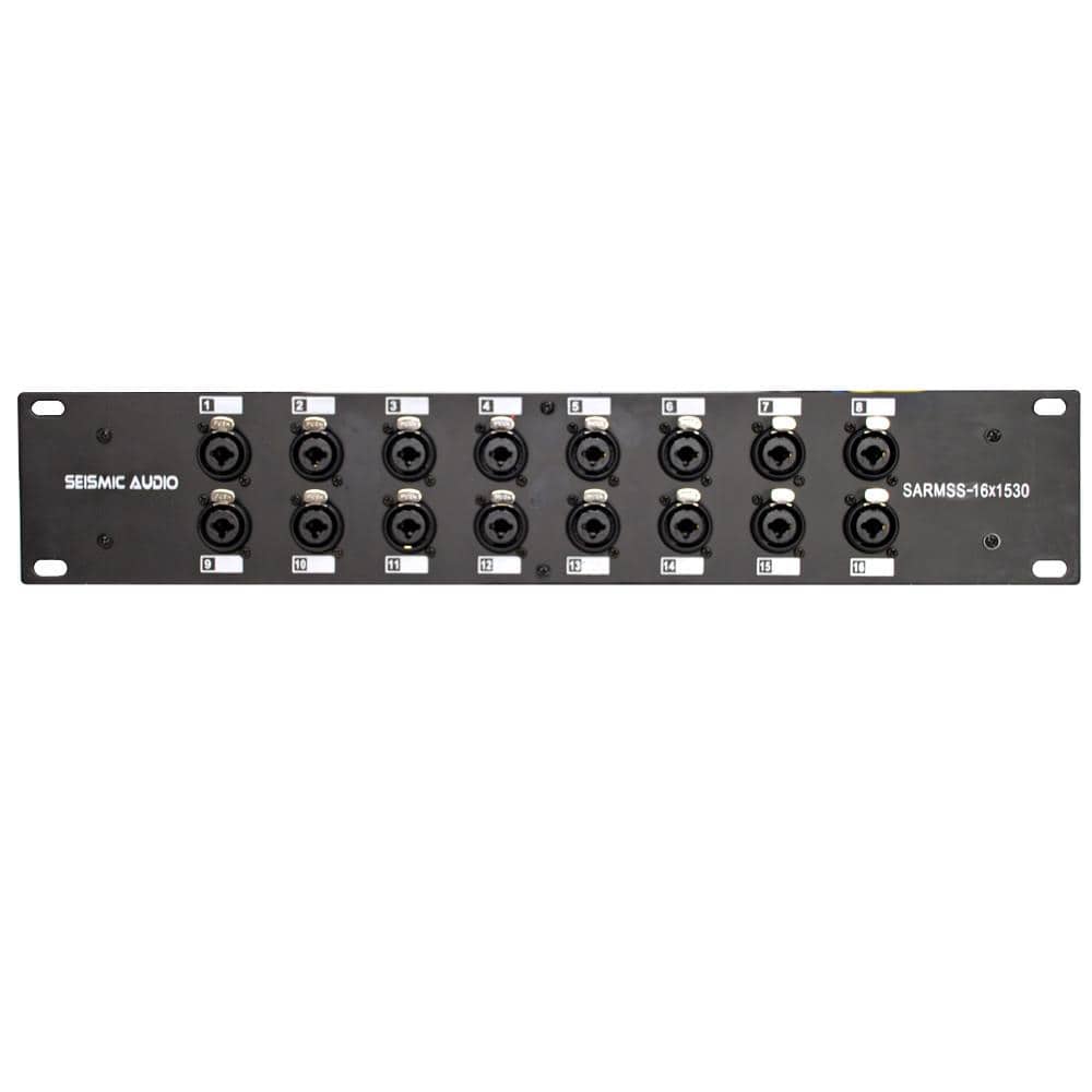 Rack Mountable 16 Channel XLR TRS Combo Send Splitter Snake with a