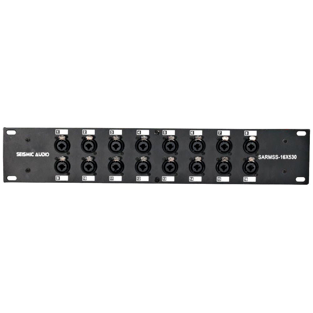 Seismic Audio 16-Channel XLR TRS Combo Splitter Snake Cable – 5ft & 30ft Trunk – Black – SARMSS16X530