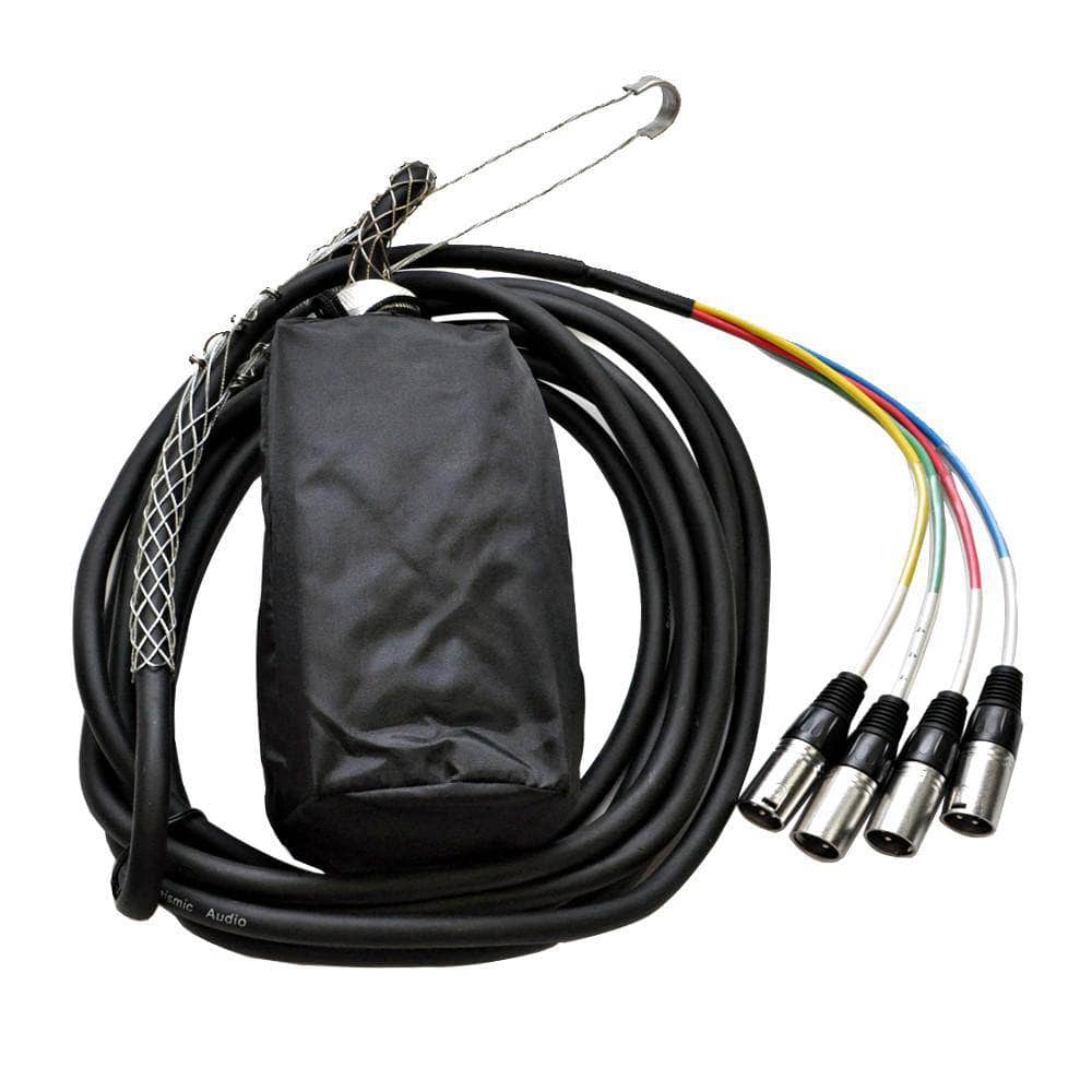 4 Channel Snake Cable | XLR Send Sub Snake | 20 Feet – Seismic Audio