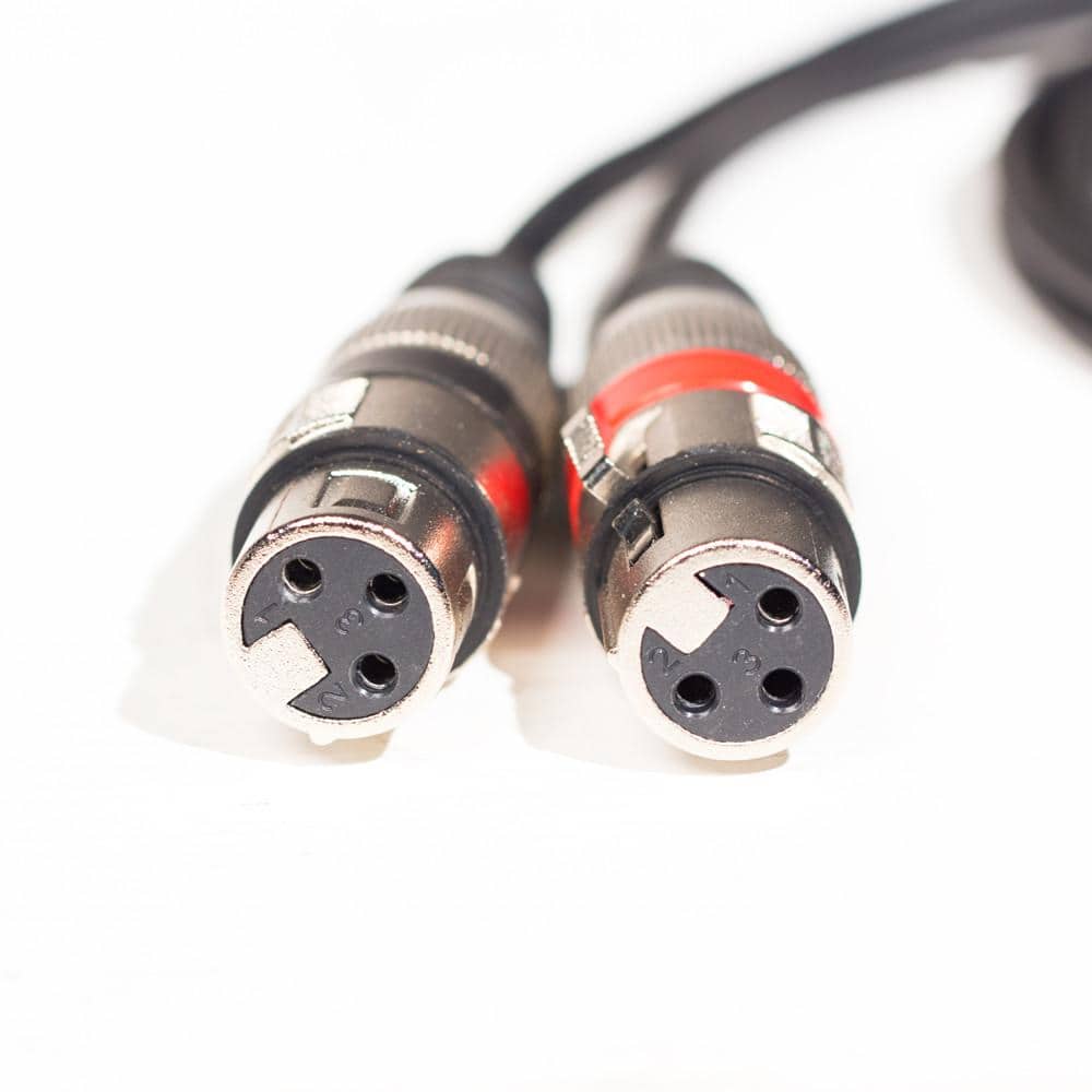 3 Foot Dual XLR Female to Dual RCA Male Patch Cable | Seismic Audio