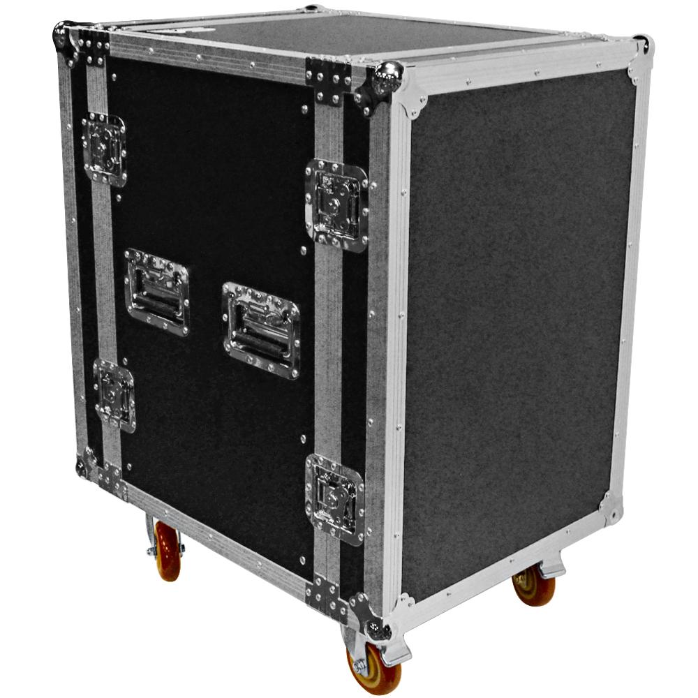 AxcessAbles 16U AV Rack Case with Wheels| Metal Studio Rack Cabinet|  19-Inch Universal Equipment Rack Case| Open-Frame Rack Option| Home Server  Rack