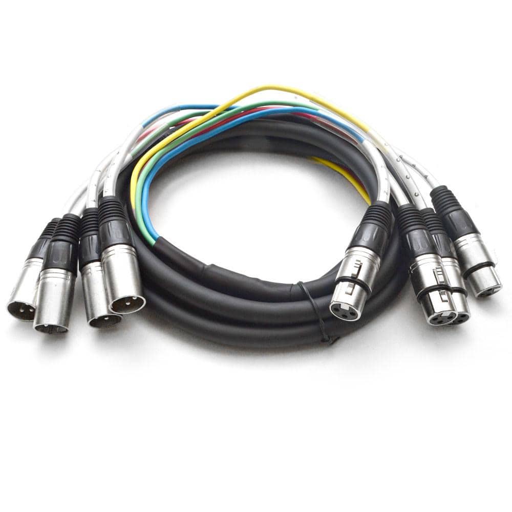 XLR Snake Cable 4 Channel Snakes Color Code Snake Cable 10 Feet