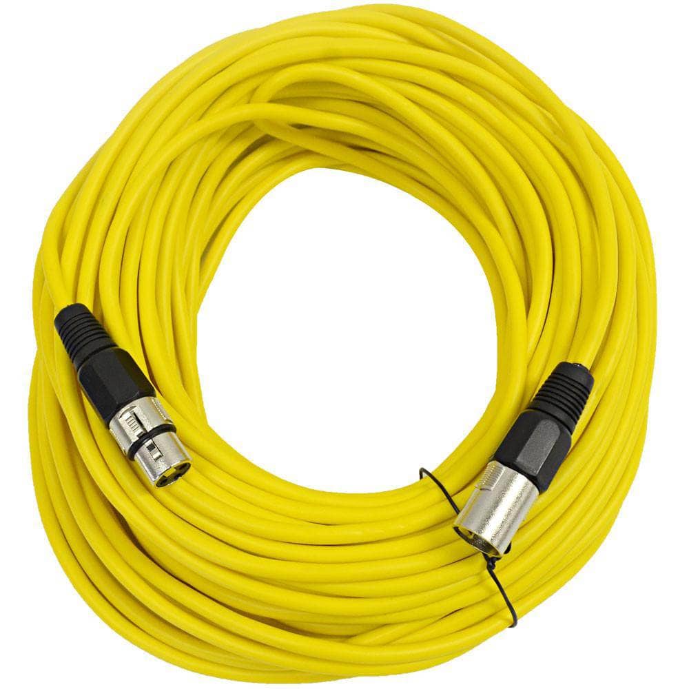 SAXLX-100 - Yellow 100 Foot XLR Patch Cable – Seismic Audio
