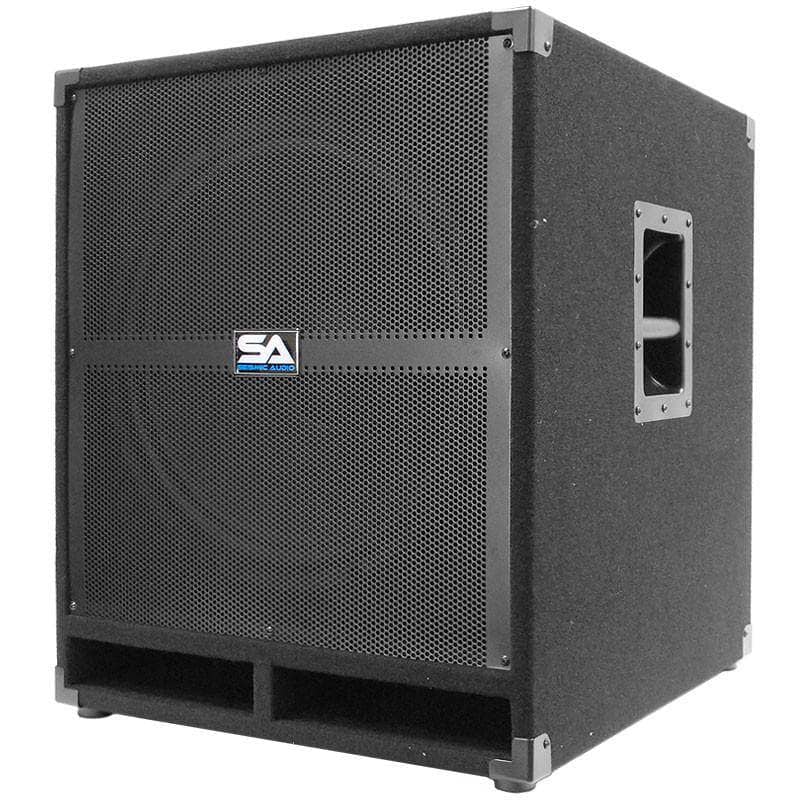 18 Inch Powered Subwoofer Cabinet - 500 Watts RMS | Powered 18 Inch Sub Cab | Powered 18 Inch sub woofer | Powered 18 sub | Power | Active 18 Inch Subwoofer Cabinet | 18 Inch Active Sub | – Seismic Audio