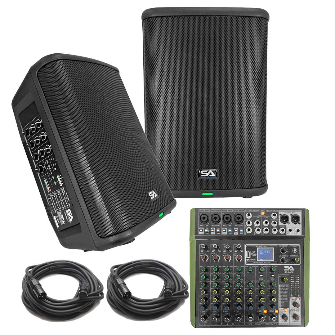SNOY SEISMIC αlpha セイスミック アルファ PA Package Pair of Powered 8 Inch Portable 2-Way Compact PA