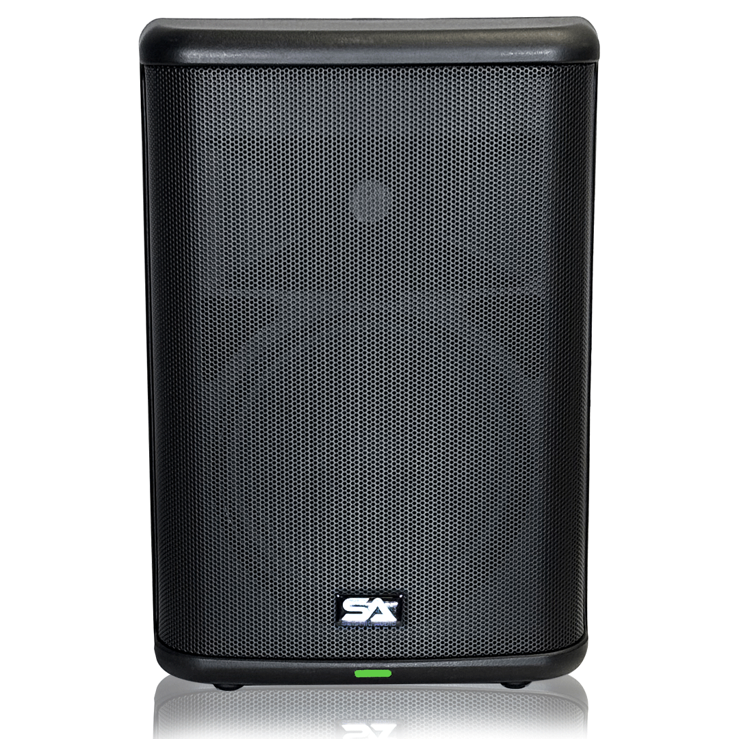 Powered 8 Inch Portable 2-Way Compact PA Speaker with Rechargeable ...