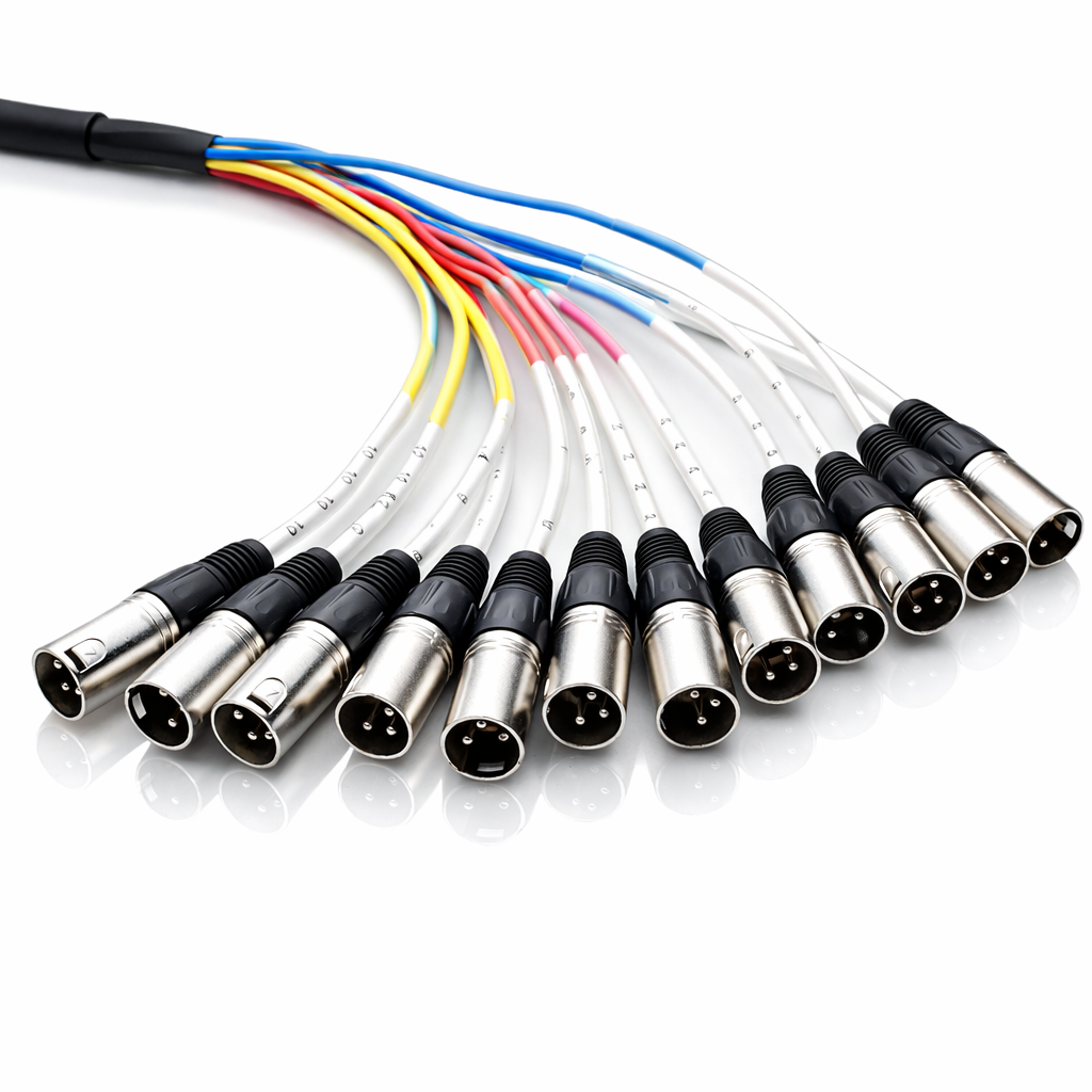 Audio Snake Color Code XLR Snake Cable | 12 Channel Snakes | Color Code Snake Cable | 10 Feet ...