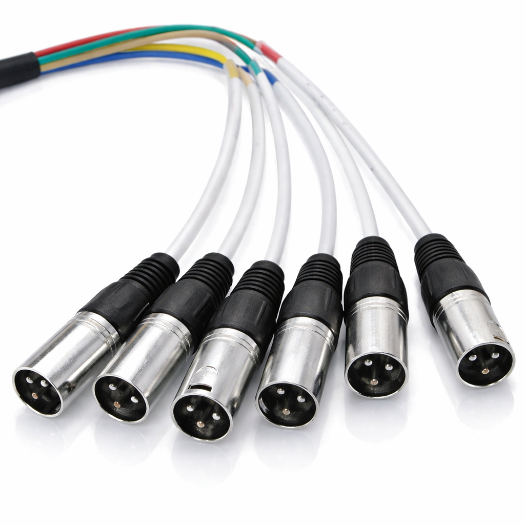 XLR Snake Cable | 6 Channel Snakes | Color Code Snake Cable | 10 Feet ...