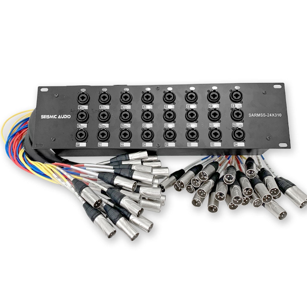 Xlr Splitter Rack 24 Channel Rack Mountable XLR TRS Combo Send Splitter Snake with one 3 ...