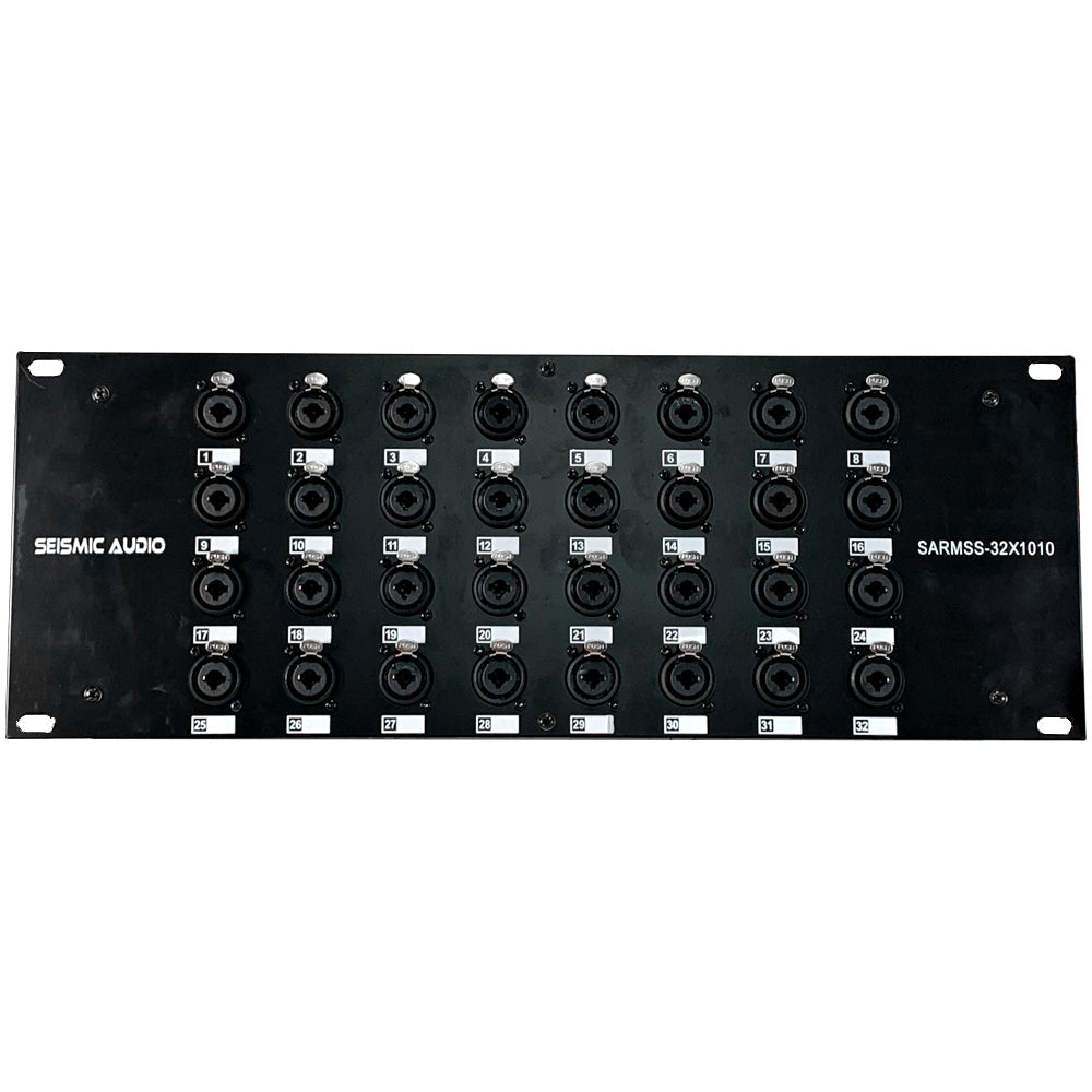 Rack Mountable 32 Channel XLR TRS Combo Send Splitter Snake with two 10 ...