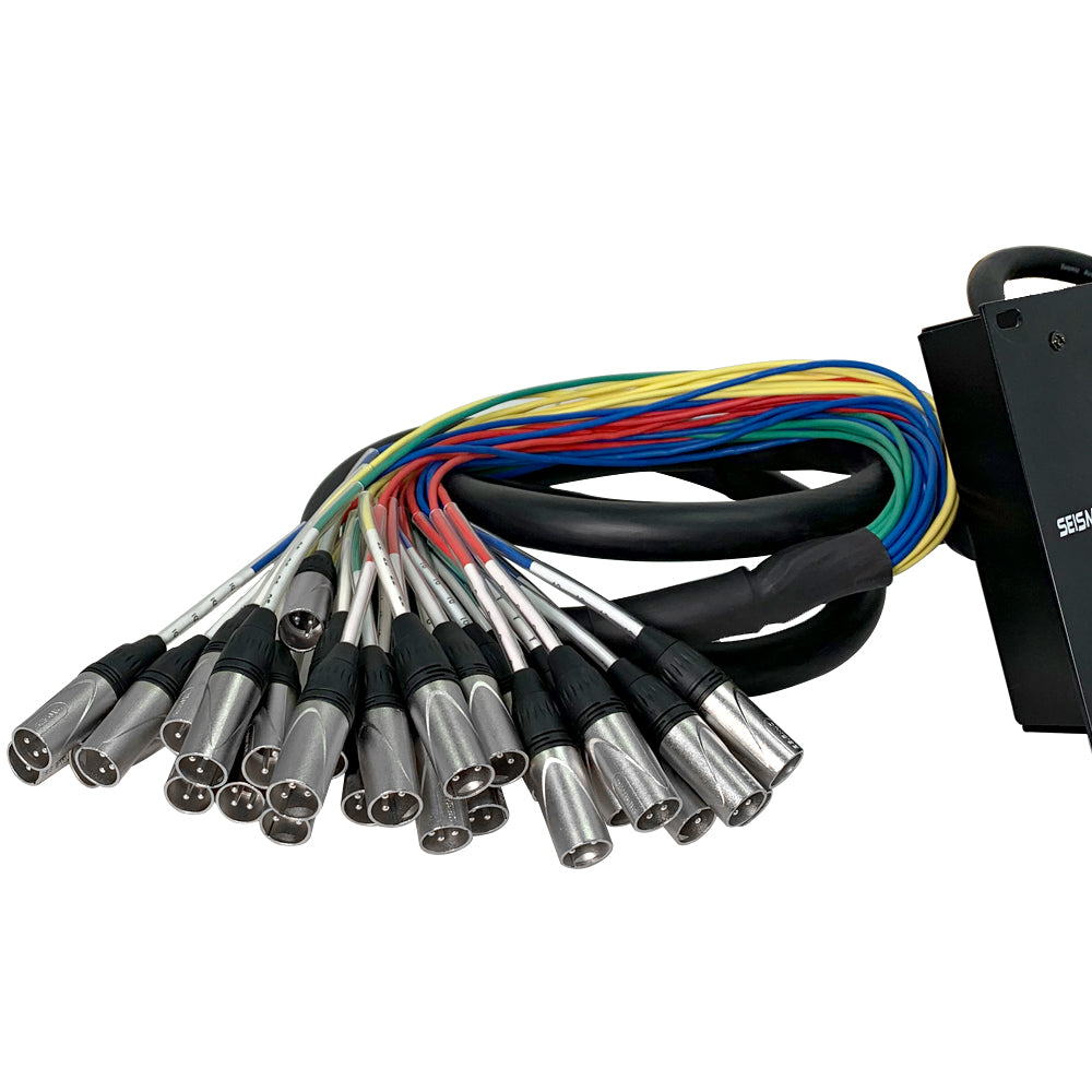 Rack Mountable 32 Channel XLR TRS Combo Send Splitter Snake with two 10 ...