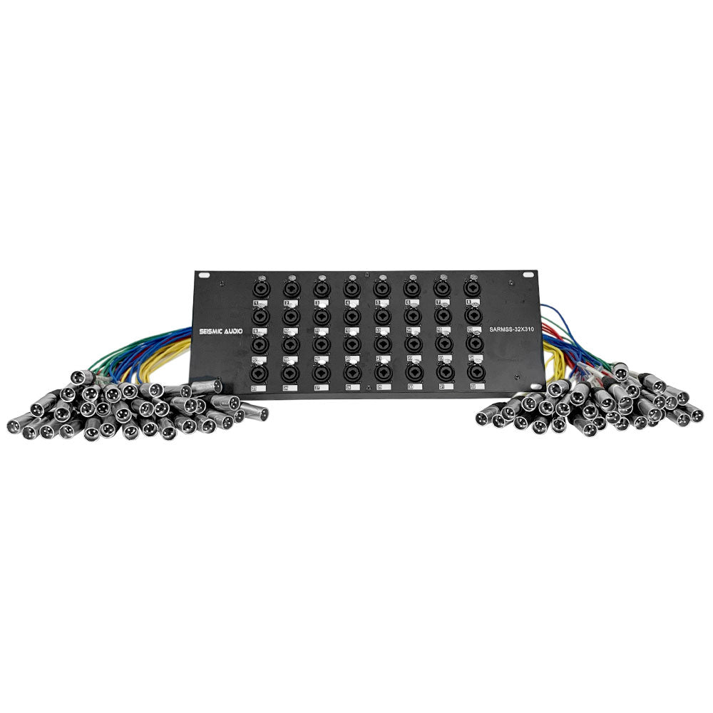 Xlr Splitter Rack Rack Mountable 32 Channel XLR TRS Combo Send Splitter Snake with 3' and ...