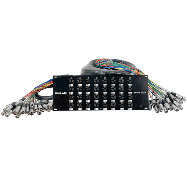 32 Channel Rack Mount XLR TRS Combo Splitter Snake Cable | 6 Foot