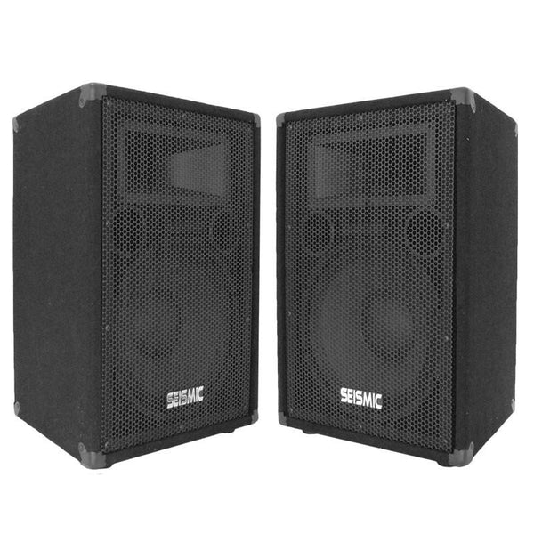 Pair Dual 12 Inch PA Speakers with Titanium Horns 300 Watts RMS