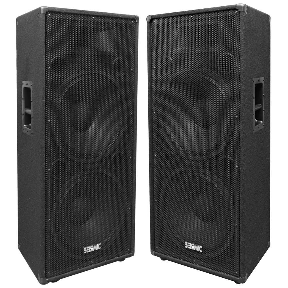 Pair of Premium Dual 15 Inch PA Speakers| Wheel Kits and Handles