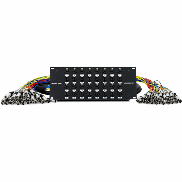 Rack Mountable 32 Channel XLR TRS Combo Send Splitter Snake with