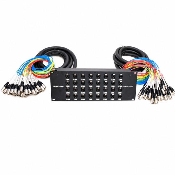 Rack Mountable 32 Channel XLR TRS Combo Send Splitter Snake with