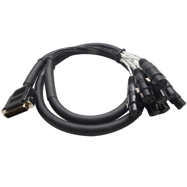 DB25 to XLR Female | DB25 to XLR Cable | 8 Channel Snake Cable
