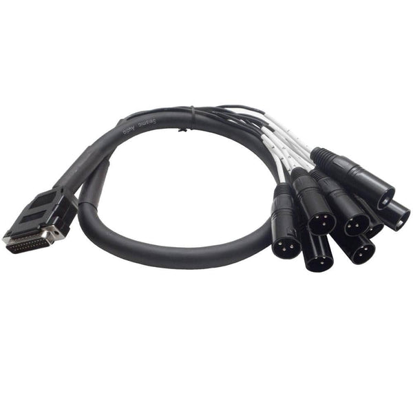 DB25 to XLR Male | DB25 to XLR Cable | 8 Channel Snake Cable