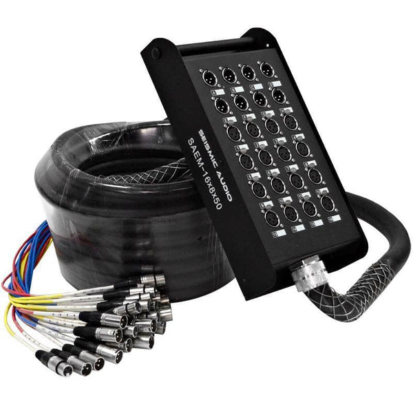 16 Channel XLR Color Coded Snake Cable with Stage Box | 8 Channel