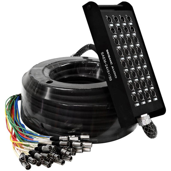 24 Channel XLR Color Coded Snake Cable with Stage Box | 8 Channel 24 Channel XLR Color Coded Snake Cable with Stage Box | 8 Channel