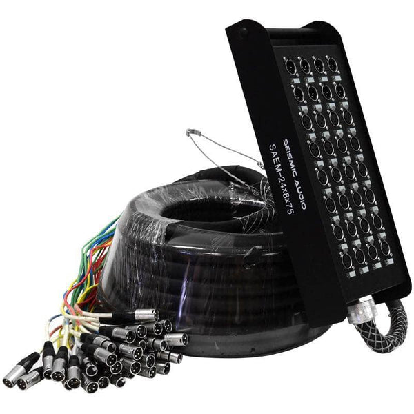 24 Channel XLR Color Coded Snake Cable with Stage Box | 8 Channel