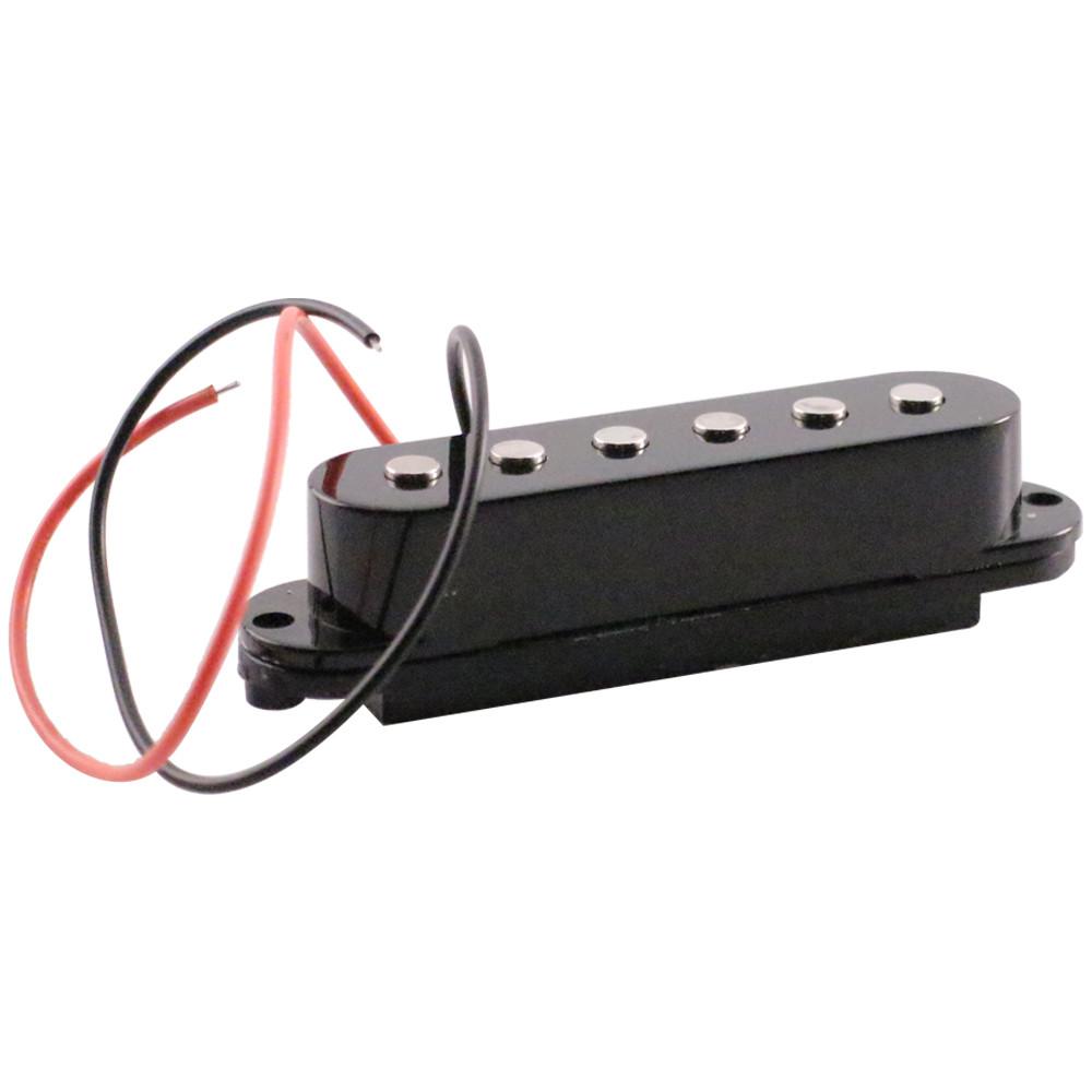 Black Replacement Single Coil Strat Guitar Pickup - Alnico Magnets