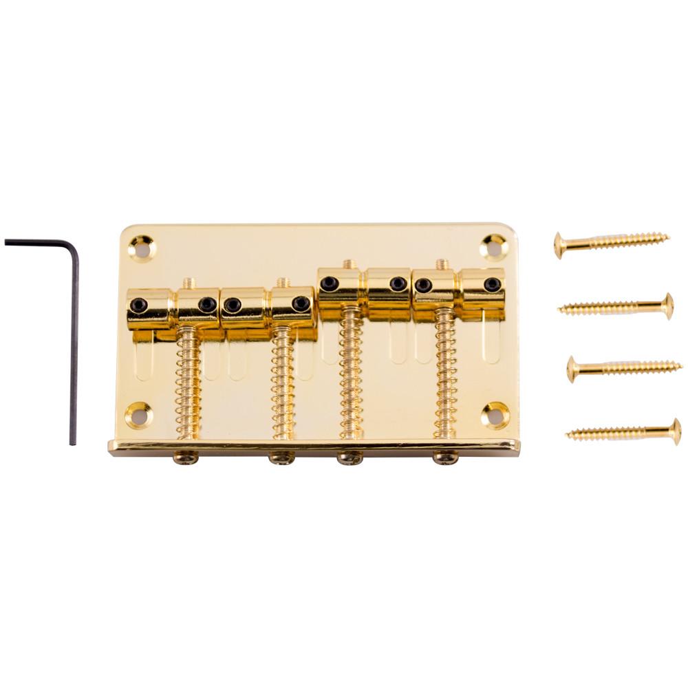 Gold Bass Guitar Bridge for Precision Style and Jazz Bass Guitars
