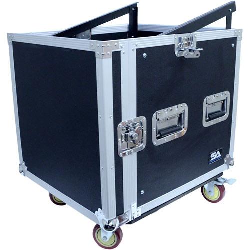 Rack Case | 10 Space Rack with Casters / Wheels | 19