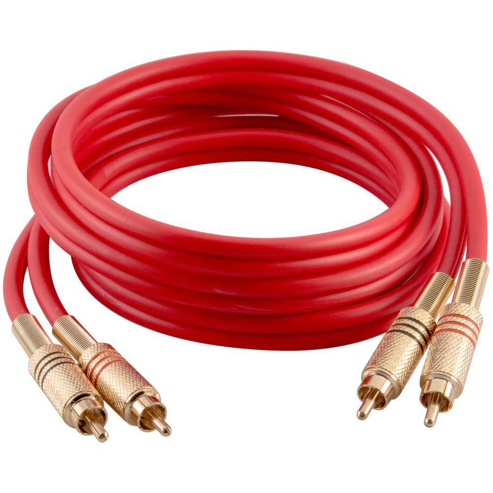 Connecteurs RCA Plaqué Or 6mm (La paire) Noir