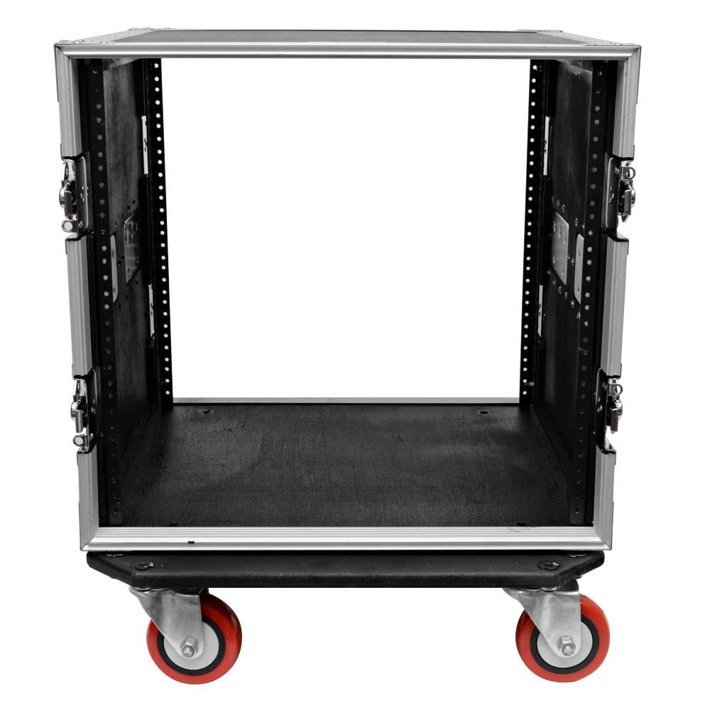 Rack Case | 10 Space Rack with Casters / Wheels | 19