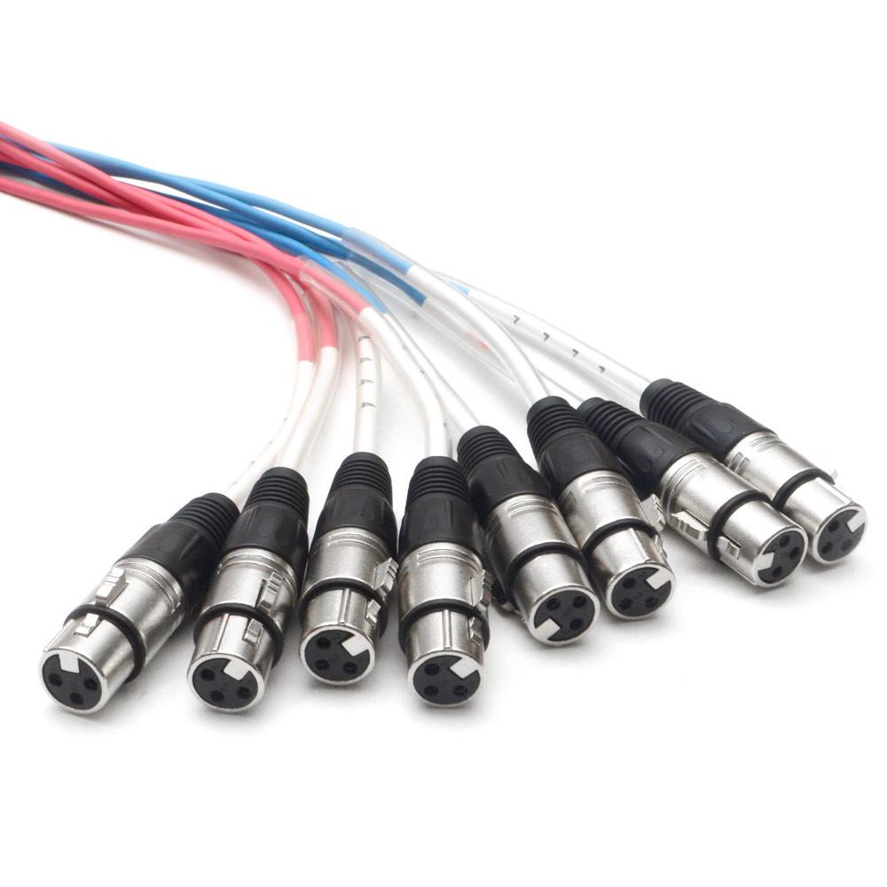 XLR Snake Cable | 8 Channel Snakes | Color Code Snake Cable | 100 Feet ...