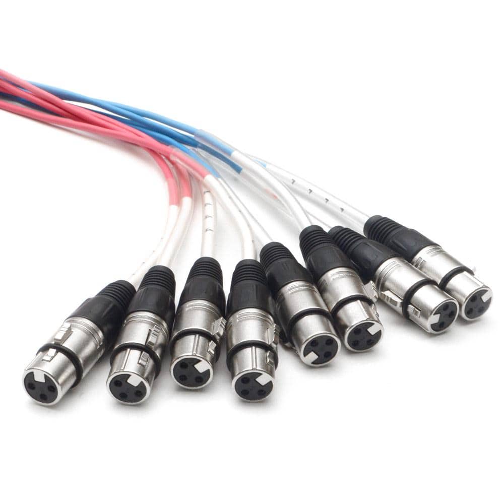 XLR Snake Cable | 8 Channel Snakes | Color Code Snake Cable | 50 Feet ...