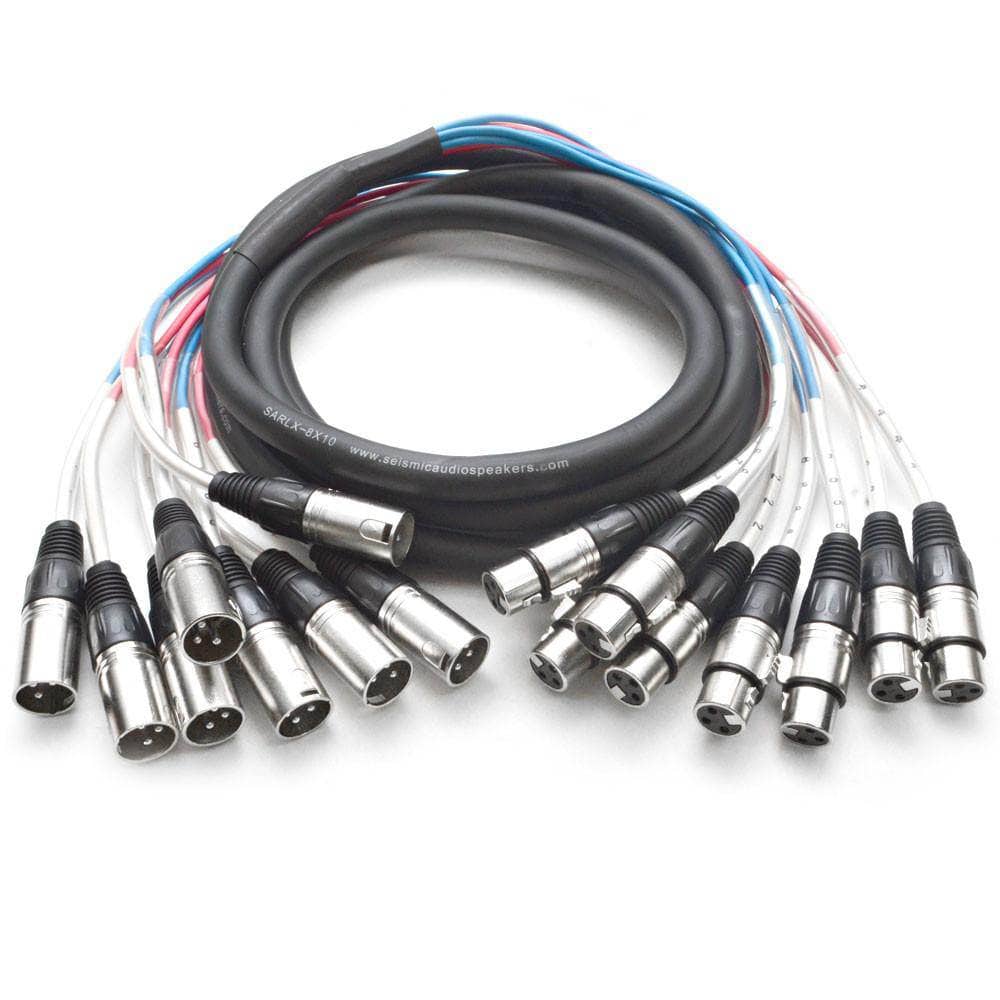 Audio Snake Color Code XLR Snake Cable | 8 Channel Snakes | Color Code Snake Cable | 10 Feet ...