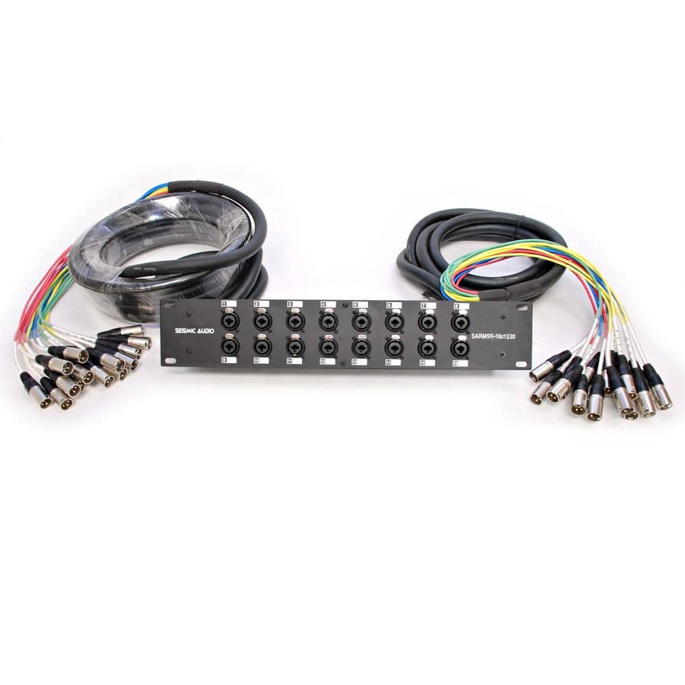 Rack Mountable 16 Channel XLR TRS Combo Send Splitter Snake with a