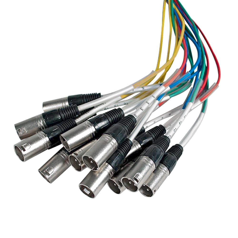 16 Channel Rack Mountable XLR TRS Combo Splitter Snake | 5 Foot and 15 ...
