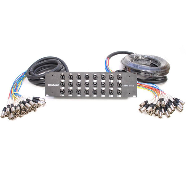 Rack Mountable 24 Channel XLR TRS Combo Send Splitter Snake with a