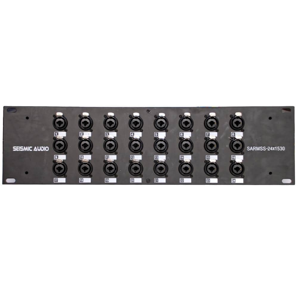 Rack Mountable 24 Channel XLR TRS Combo Send Splitter Snake with a 15 ...